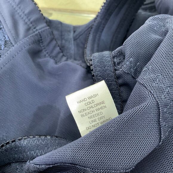 ASHLEY STEWART Bra 38D Full Coverage Front Close adj shoulder Navy Lace Posture - Picture 6 of 8